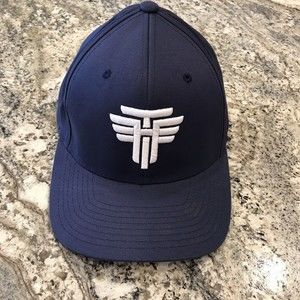 TH Tim Hawkins Mens Navy flex fit Hat Size Small Medium